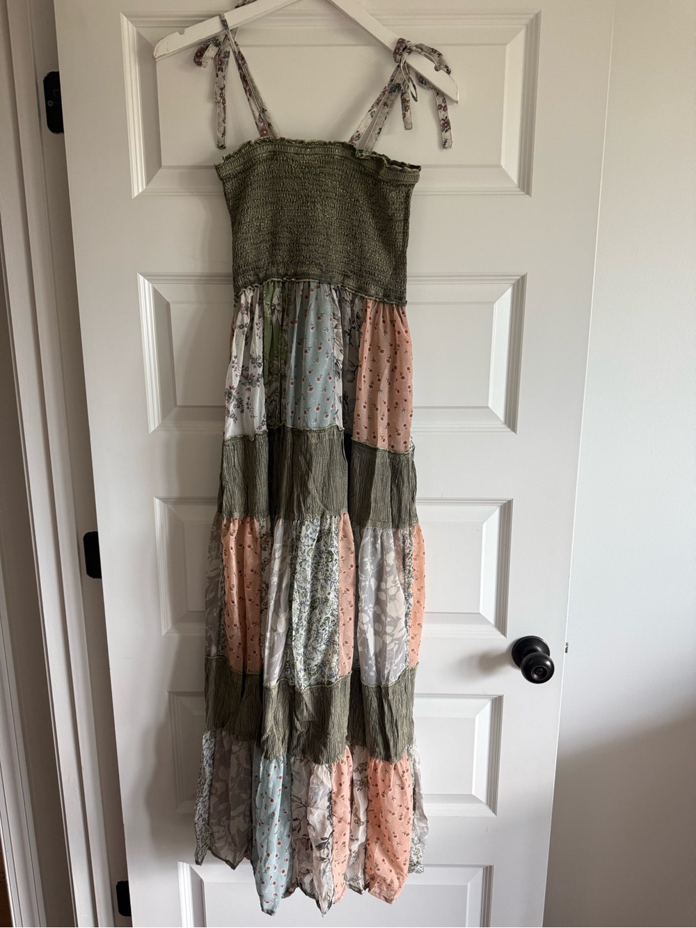 Young Threads NWT Boho Patchwork Tiered Maxi Dress - Picture 10 of 11